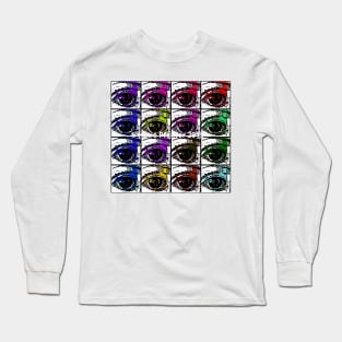 Multi  Pop Evil Eyes Long Sleeve T-Shirt